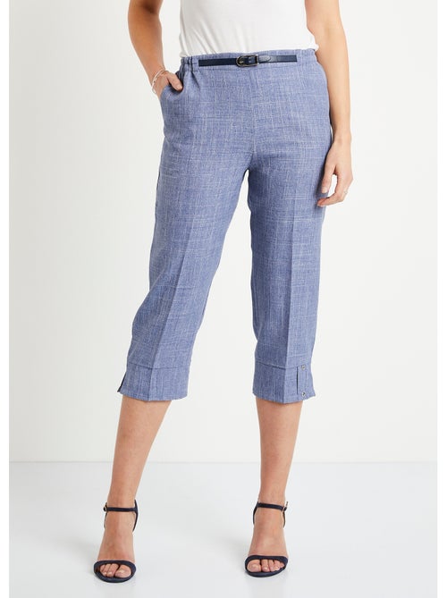 Pantacourt ceinture semi élastiquée - Afibel - Kiabi