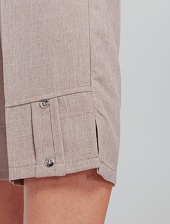 Pantacourt ceinture semi élastiquée