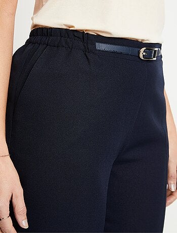 Pantacourt ceinture semi élastiquée