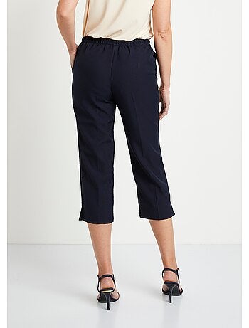 Pantacourt ceinture semi élastiquée