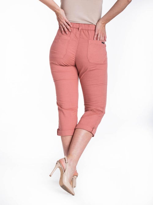 Pantacourt coton lin mélangé OBP16 'OBER' - Kiabi