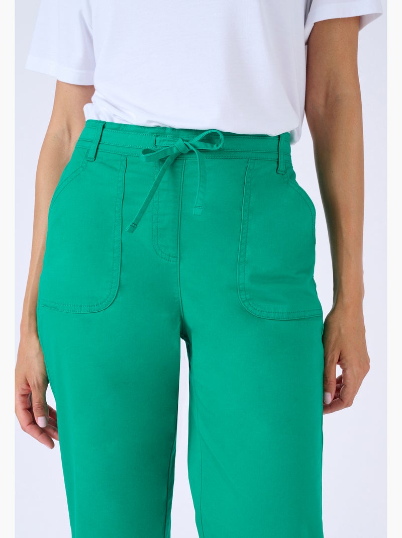 Pantacourt coton stretch - Damart Vert - Kiabi