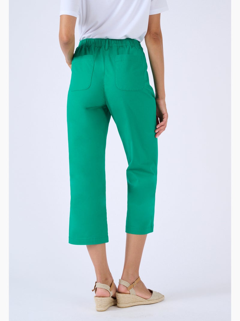 Pantacourt coton stretch - Damart Vert - Kiabi