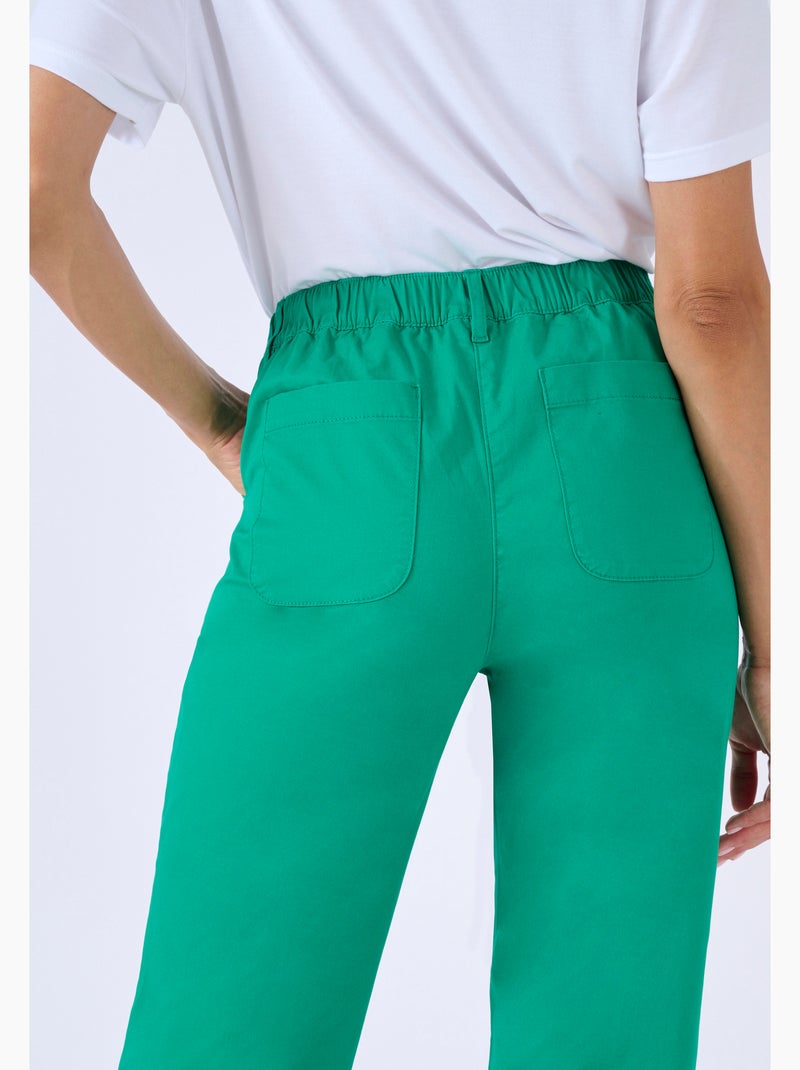 Pantacourt coton stretch - Damart Vert - Kiabi