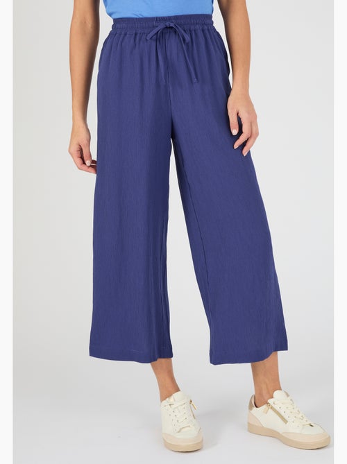 Pantacourt crépon enfilable - Damart - Kiabi