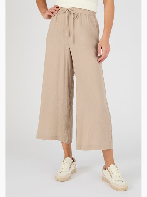 Pantacourt crépon enfilable - Damart - Kiabi