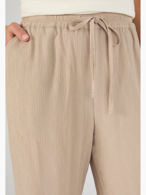 Pantacourt crépon enfilable - Damart - Kiabi