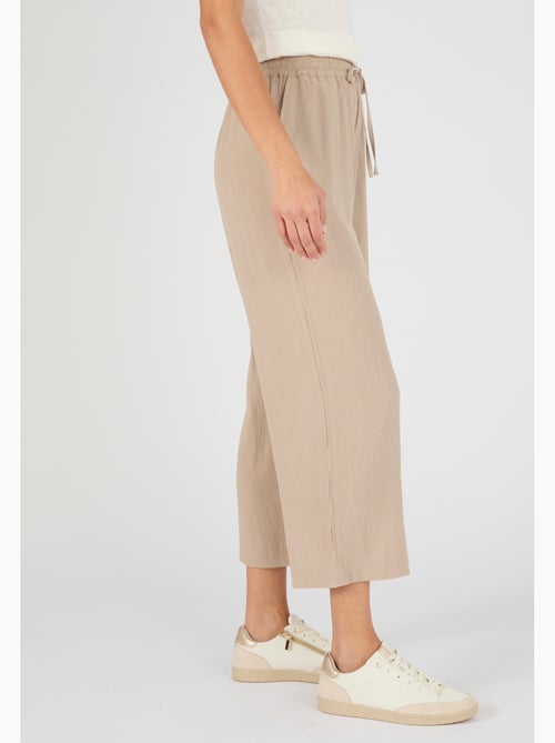 Pantacourt crépon enfilable - Damart - Kiabi