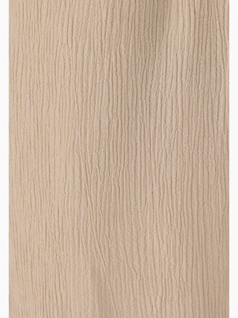 Pantacourt crépon enfilable - Damart Marron - Kiabi