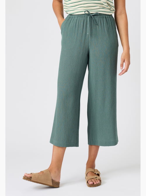 Pantacourt crépon enfilable - Damart - Kiabi