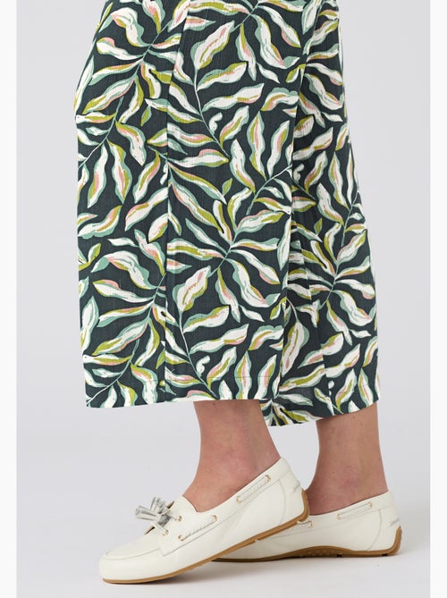 Pantacourt crépon imprimé enfilable - Damart - Kiabi