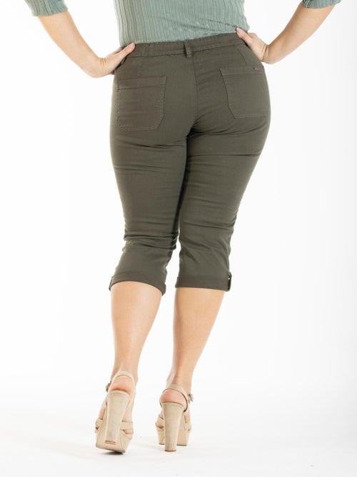 Pantacourt de couleur à revers OBP10 'OBER' - Kiabi