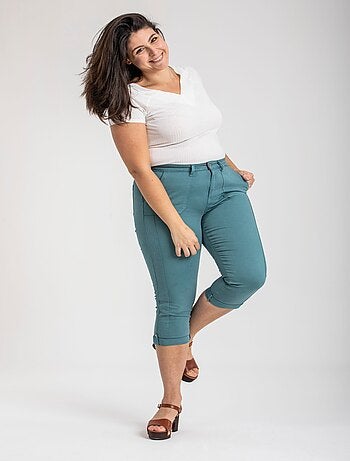 Pantacourt de couleur à revers OBP10 'OBER'