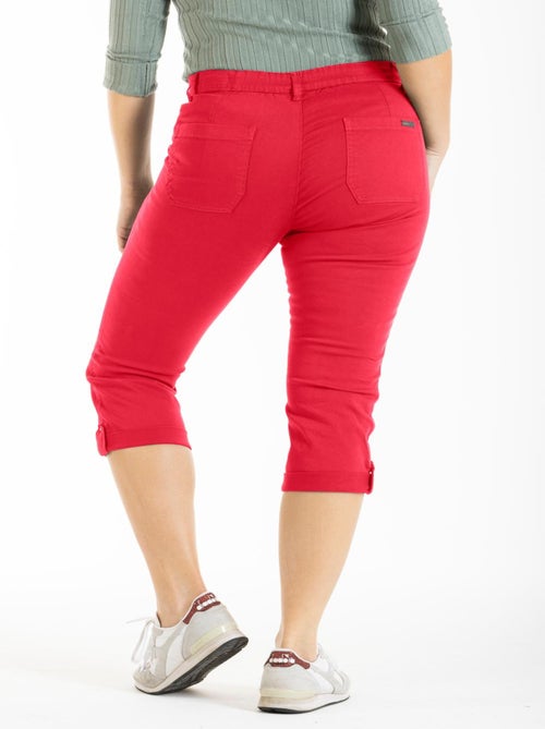 Pantacourt de couleur à revers OBP10 'OBER' - Kiabi