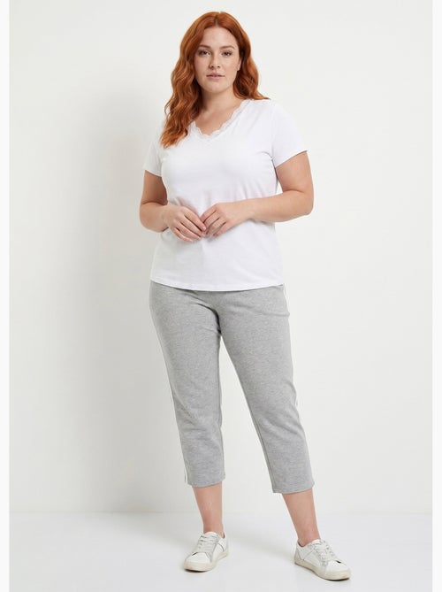 Pantacourt de détente ceinture élastiquée molleton - Afibel - Kiabi