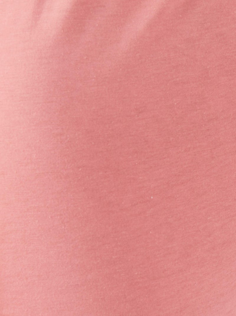 Pantacourt de pyjama en pur coton peigné - Damart Rose fushia - Kiabi