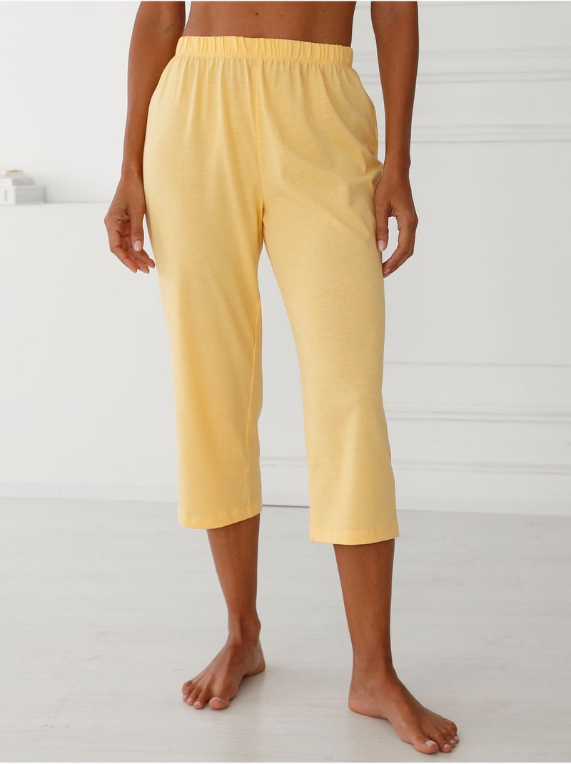Pantacourt de pyjama pur coton - DAXON Miel - Kiabi