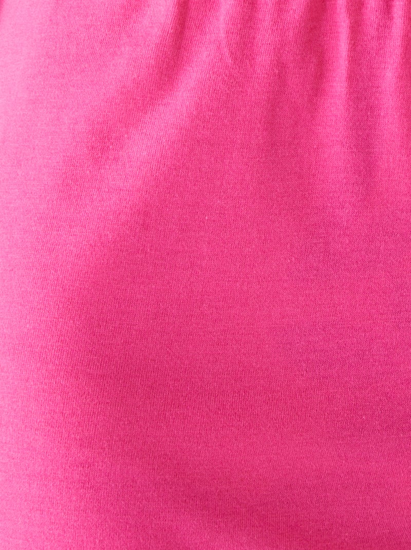 Pantacourt de pyjama pur coton peigné - Damart Rose fushia - Kiabi