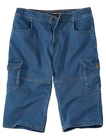 Pantacourt Denim Elastique Cargo - ATLAS FOR MEN