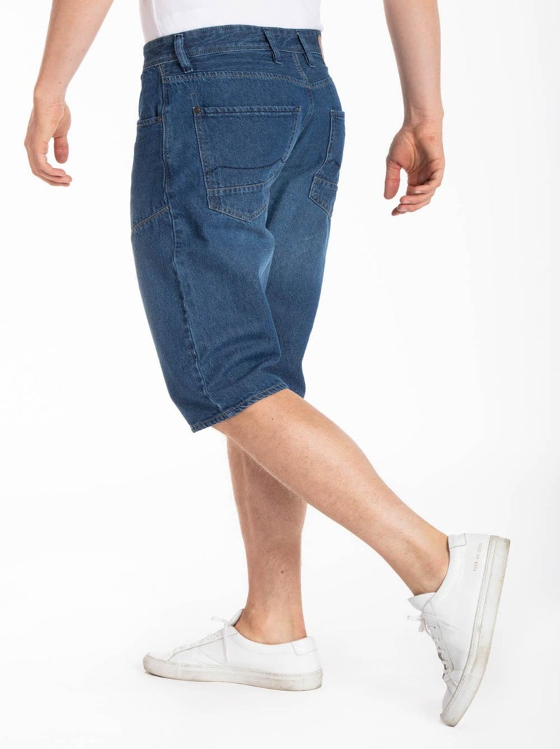 Pantacourt denim stonewashed MORGAN DENIM 'Rica Lewis' Bleu - Kiabi