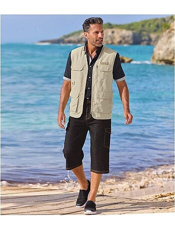 Pantacourt détente cargo en denim - atlas for men