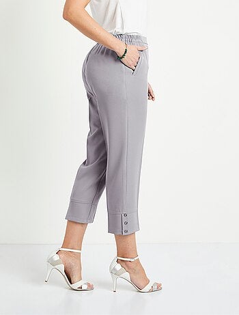 Pantacourt droit taille semi-élastiquée - Afibel