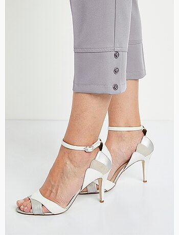 Pantacourt droit taille semi-élastiquée - Afibel