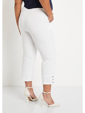 Pantacourt droit taille semi-élastiquée - Afibel