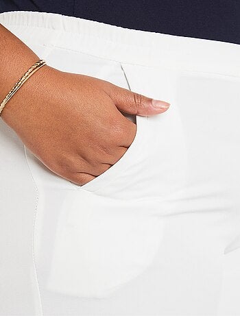 Pantacourt droit taille semi-élastiquée - Afibel