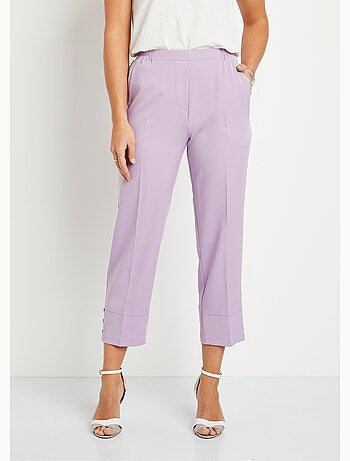 Pantacourt droit taille semi-élastiquée - Afibel