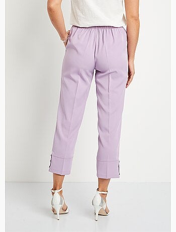 Pantacourt droit taille semi-élastiquée - Afibel