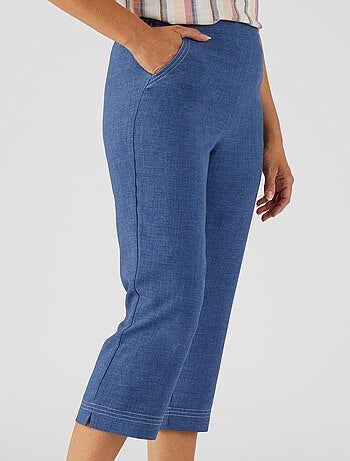 Pantacourt droit tissu texturé - Damart