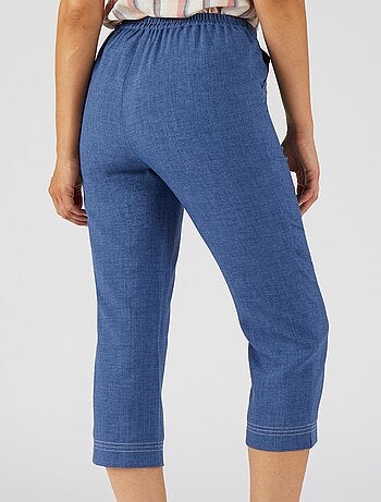 Pantacourt droit tissu texturé - Damart