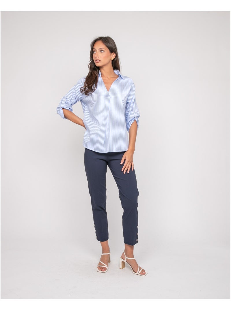 Pantacourt EBLIE Bleu marine - Kiabi