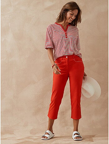 Pantacourt élastiqué 5 poches