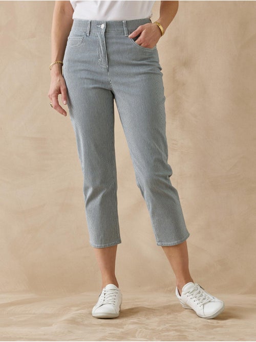Pantacourt en gabardine avec élastique - DAXON - Kiabi Pantacourt en gabardine avec élastique - DAXON - Kiabi