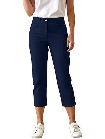 Pantacourt en gabardine avec élastique