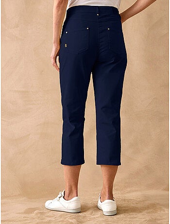 Pantacourt en gabardine avec élastique