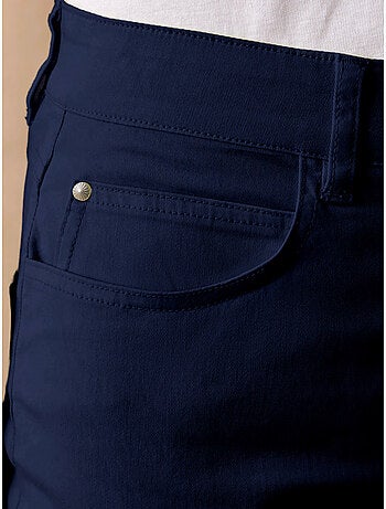 Pantacourt en gabardine avec élastique