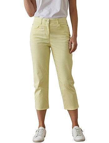 Pantacourt en gabardine avec élastique