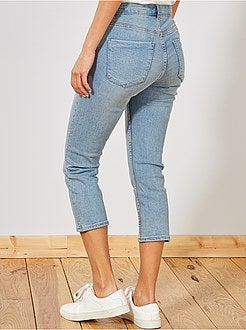 Pantacourt en jean avec boutons - Kiabi