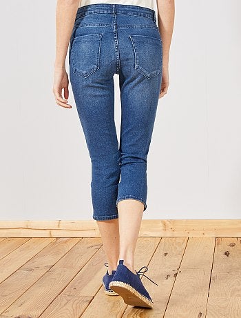 Pantacourt en jean avec boutons - Kiabi