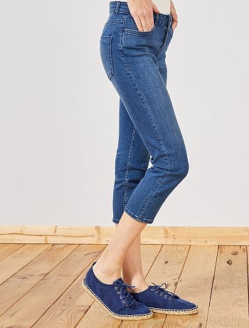 Pantacourt en jean avec boutons - Kiabi