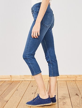 Pantacourt en jean avec boutons - Kiabi