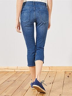 Pantacourt en jean avec boutons - Kiabi