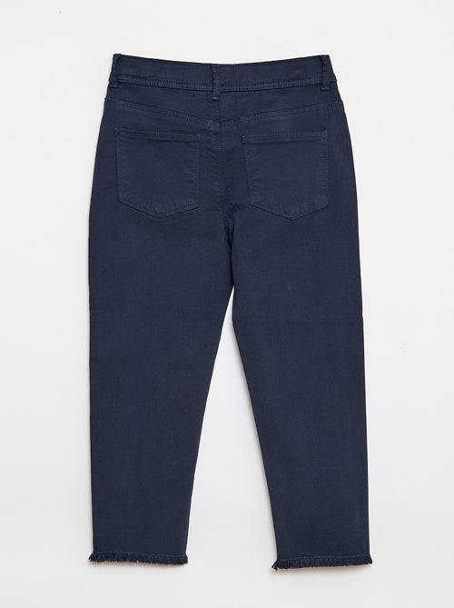 Pantacourt en jean avec franges - Kiabi