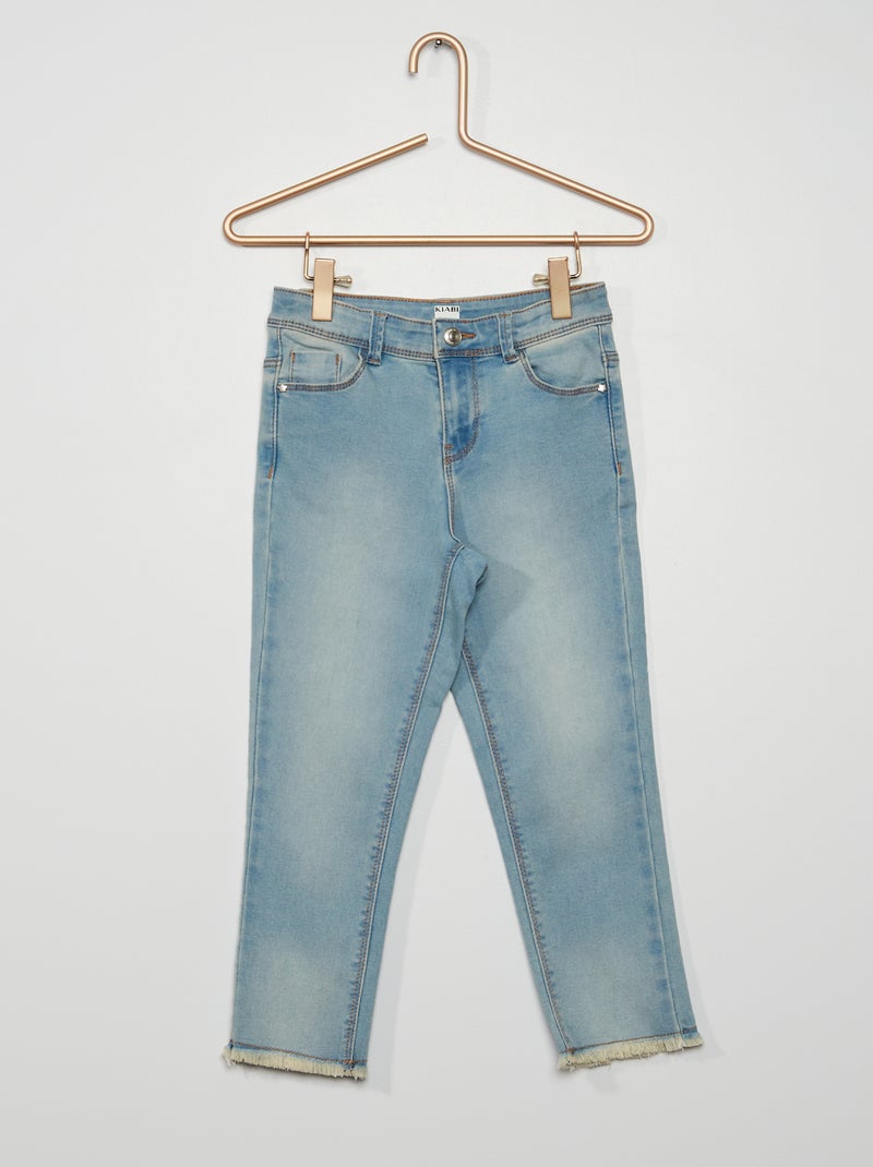 Pantacourt en jean skinny bleu triple stone - Kiabi