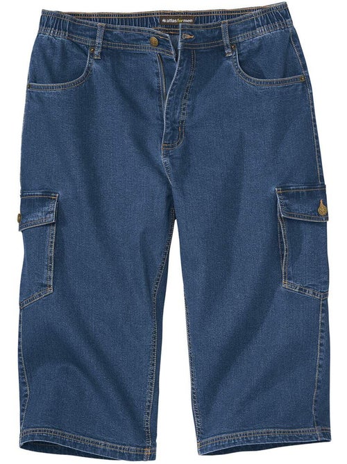 Pantacourt en Jean Stretch Cargo - ATLAS FOR MEN - Kiabi Pantacourt en Jean Stretch Cargo - ATLAS FOR MEN - Kiabi