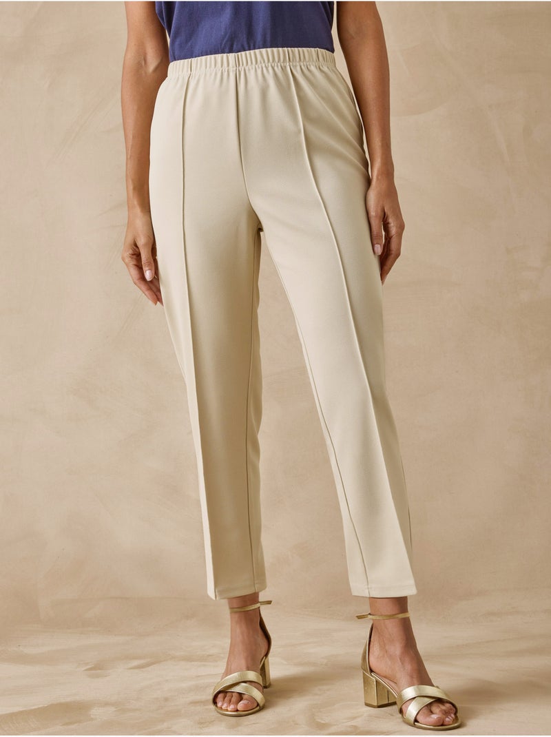 Pantacourt en maille taille élastiquée - DAXON Beige - Kiabi