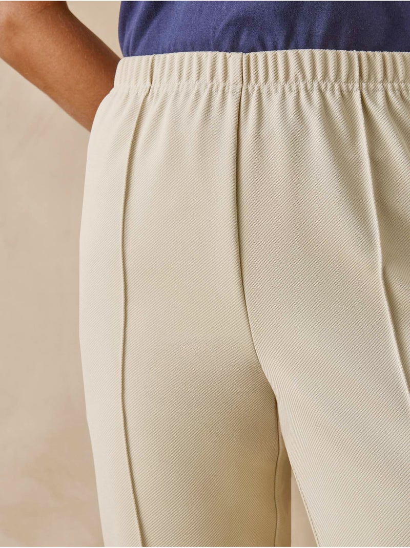 Pantacourt en maille taille élastiquée - DAXON Beige - Kiabi